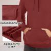 imageTACVASEN Mens Pullover Hoodie Thick Sherpa Lined Kangaroo Pocket Winter Windproof Warm Fleece Hoodie Athletic SweatshirtsOrange Red