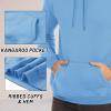 imageTACVASEN Mens Pullover Hoodie Thick Sherpa Lined Kangaroo Pocket Winter Windproof Warm Fleece Hoodie Athletic SweatshirtsSky Blue