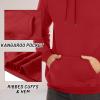 imageTACVASEN Mens Pullover Hoodie Thick Sherpa Lined Kangaroo Pocket Winter Windproof Warm Fleece Hoodie Athletic SweatshirtsTomato Red