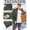 imageTACVASEN Mens Winter Jacket with Hood Water Repellent Windproof Thicken Parka Winter CoatGreen