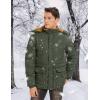 imageTACVASEN Mens Winter Jacket with Hood Water Repellent Windproof Thicken Parka Winter CoatGreen