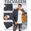 imageTACVASEN Mens Winter Jacket with Hood Water Repellent Windproof Thicken Parka Winter CoatGrey