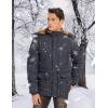 imageTACVASEN Mens Winter Jacket with Hood Water Repellent Windproof Thicken Parka Winter CoatGrey