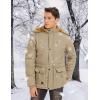 imageTACVASEN Mens Winter Jacket with Hood Water Repellent Windproof Thicken Parka Winter CoatKhaki