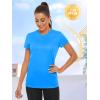 imageTACVASEN Womens Short Sleeve Shirts Sun Protection TShrit UPF 50 Quick Dry Outdoor Yoga Running Gym Workout TopsAzure
