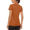 imageTACVASEN Womens Short Sleeve Shirts Sun Protection TShrit UPF 50 Quick Dry Outdoor Yoga Running Gym Workout TopsDark Orange