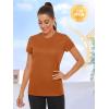 imageTACVASEN Womens Short Sleeve Shirts Sun Protection TShrit UPF 50 Quick Dry Outdoor Yoga Running Gym Workout TopsDark Orange