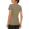 imageTACVASEN Womens Short Sleeve Shirts Sun Protection TShrit UPF 50 Quick Dry Outdoor Yoga Running Gym Workout TopsDgreen