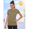 imageTACVASEN Womens Short Sleeve Shirts Sun Protection TShrit UPF 50 Quick Dry Outdoor Yoga Running Gym Workout TopsDgreen