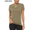 imageTACVASEN Womens Short Sleeve Shirts Sun Protection TShrit UPF 50 Quick Dry Outdoor Yoga Running Gym Workout TopsDgreen