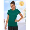 imageTACVASEN Womens Short Sleeve Shirts Sun Protection TShrit UPF 50 Quick Dry Outdoor Yoga Running Gym Workout TopsEgreen
