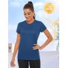 imageTACVASEN Womens Short Sleeve Shirts Sun Protection TShrit UPF 50 Quick Dry Outdoor Yoga Running Gym Workout TopsGrey Blue