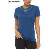 imageTACVASEN Womens Short Sleeve Shirts Sun Protection TShrit UPF 50 Quick Dry Outdoor Yoga Running Gym Workout TopsGrey Blue