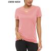 imageTACVASEN Womens Short Sleeve Shirts Sun Protection TShrit UPF 50 Quick Dry Outdoor Yoga Running Gym Workout TopsGrey Pink
