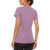 imageTACVASEN Womens Short Sleeve Shirts Sun Protection TShrit UPF 50 Quick Dry Outdoor Yoga Running Gym Workout TopsGrey Purple