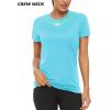 imageTACVASEN Womens Short Sleeve Shirts Sun Protection TShrit UPF 50 Quick Dry Outdoor Yoga Running Gym Workout TopsIce Blue