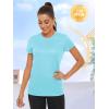 imageTACVASEN Womens Short Sleeve Shirts Sun Protection TShrit UPF 50 Quick Dry Outdoor Yoga Running Gym Workout TopsLake Blue