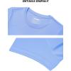 imageTACVASEN Womens Short Sleeve Shirts Sun Protection TShrit UPF 50 Quick Dry Outdoor Yoga Running Gym Workout TopsLight Blue