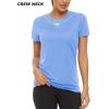 imageTACVASEN Womens Short Sleeve Shirts Sun Protection TShrit UPF 50 Quick Dry Outdoor Yoga Running Gym Workout TopsLight Blue