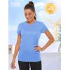 imageTACVASEN Womens Short Sleeve Shirts Sun Protection TShrit UPF 50 Quick Dry Outdoor Yoga Running Gym Workout TopsLight Blue