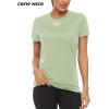 imageTACVASEN Womens Short Sleeve Shirts Sun Protection TShrit UPF 50 Quick Dry Outdoor Yoga Running Gym Workout TopsLight Green