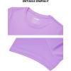 imageTACVASEN Womens Short Sleeve Shirts Sun Protection TShrit UPF 50 Quick Dry Outdoor Yoga Running Gym Workout TopsLight Purple