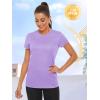imageTACVASEN Womens Short Sleeve Shirts Sun Protection TShrit UPF 50 Quick Dry Outdoor Yoga Running Gym Workout TopsLight Purple