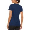 imageTACVASEN Womens Short Sleeve Shirts Sun Protection TShrit UPF 50 Quick Dry Outdoor Yoga Running Gym Workout TopsNavy
