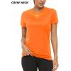 imageTACVASEN Womens Short Sleeve Shirts Sun Protection TShrit UPF 50 Quick Dry Outdoor Yoga Running Gym Workout TopsOrange