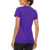 imageTACVASEN Womens Short Sleeve Shirts Sun Protection TShrit UPF 50 Quick Dry Outdoor Yoga Running Gym Workout TopsPurple