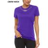 imageTACVASEN Womens Short Sleeve Shirts Sun Protection TShrit UPF 50 Quick Dry Outdoor Yoga Running Gym Workout TopsPurple