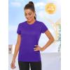 imageTACVASEN Womens Short Sleeve Shirts Sun Protection TShrit UPF 50 Quick Dry Outdoor Yoga Running Gym Workout TopsPurple