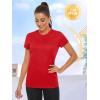 imageTACVASEN Womens Short Sleeve Shirts Sun Protection TShrit UPF 50 Quick Dry Outdoor Yoga Running Gym Workout TopsTomato Red