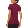 imageTACVASEN Womens Short Sleeve Shirts Sun Protection TShrit UPF 50 Quick Dry Outdoor Yoga Running Gym Workout TopsWine Red
