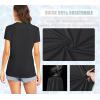 imageTACVASEN Womens TShirts UPF 50 Sun Protection VNeck Short Sleeve Tops Quick Dry Hiking Running Workout TShirtsBlack