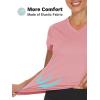 imageTACVASEN Womens TShirts UPF 50 Sun Protection VNeck Short Sleeve Tops Quick Dry Hiking Running Workout TShirtsGray Pink