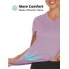 imageTACVASEN Womens TShirts UPF 50 Sun Protection VNeck Short Sleeve Tops Quick Dry Hiking Running Workout TShirtsGray Purple