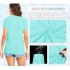 imageTACVASEN Womens TShirts UPF 50 Sun Protection VNeck Short Sleeve Tops Quick Dry Hiking Running Workout TShirtsLake Blue