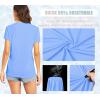 imageTACVASEN Womens TShirts UPF 50 Sun Protection VNeck Short Sleeve Tops Quick Dry Hiking Running Workout TShirtsLight Blue