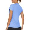 imageTACVASEN Womens TShirts UPF 50 Sun Protection VNeck Short Sleeve Tops Quick Dry Hiking Running Workout TShirtsLight Blue