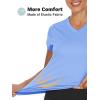 imageTACVASEN Womens TShirts UPF 50 Sun Protection VNeck Short Sleeve Tops Quick Dry Hiking Running Workout TShirtsLight Blue