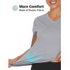 imageTACVASEN Womens TShirts UPF 50 Sun Protection VNeck Short Sleeve Tops Quick Dry Hiking Running Workout TShirtsLight Gray