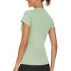 imageTACVASEN Womens TShirts UPF 50 Sun Protection VNeck Short Sleeve Tops Quick Dry Hiking Running Workout TShirtsLight Green