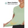 imageTACVASEN Womens TShirts UPF 50 Sun Protection VNeck Short Sleeve Tops Quick Dry Hiking Running Workout TShirtsLight Green