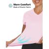 imageTACVASEN Womens TShirts UPF 50 Sun Protection VNeck Short Sleeve Tops Quick Dry Hiking Running Workout TShirtsLight Pink