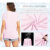 imageTACVASEN Womens TShirts UPF 50 Sun Protection VNeck Short Sleeve Tops Quick Dry Hiking Running Workout TShirtsLight Pink