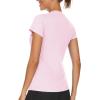 imageTACVASEN Womens TShirts UPF 50 Sun Protection VNeck Short Sleeve Tops Quick Dry Hiking Running Workout TShirtsLight Pink