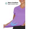 imageTACVASEN Womens TShirts UPF 50 Sun Protection VNeck Short Sleeve Tops Quick Dry Hiking Running Workout TShirtsLight Purple