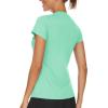 imageTACVASEN Womens TShirts UPF 50 Sun Protection VNeck Short Sleeve Tops Quick Dry Hiking Running Workout TShirtsMint Green
