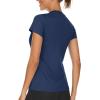 imageTACVASEN Womens TShirts UPF 50 Sun Protection VNeck Short Sleeve Tops Quick Dry Hiking Running Workout TShirtsNavy